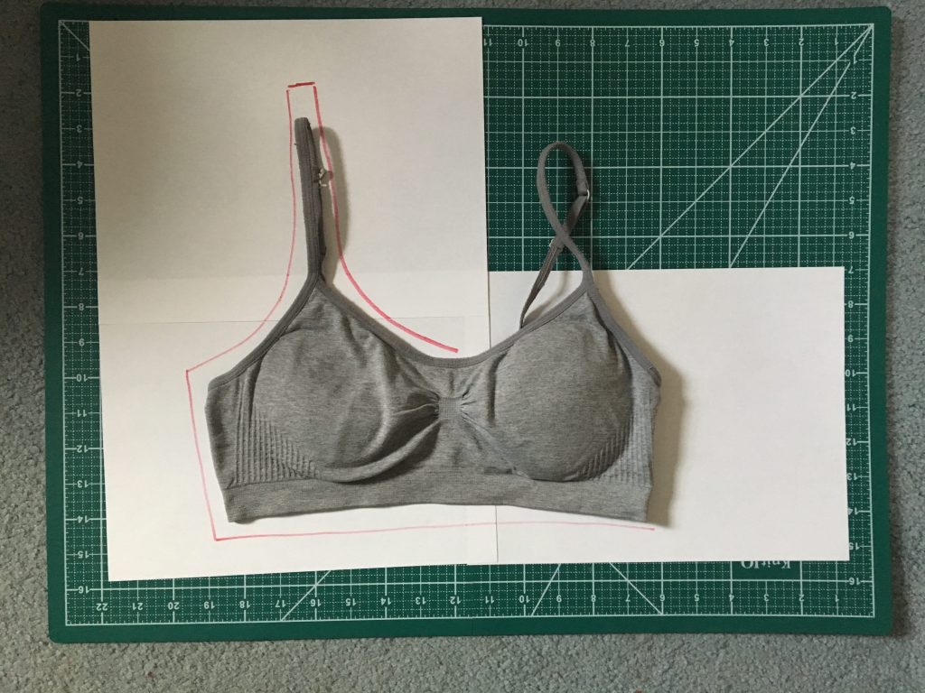 making pattern for front of diy bikini top