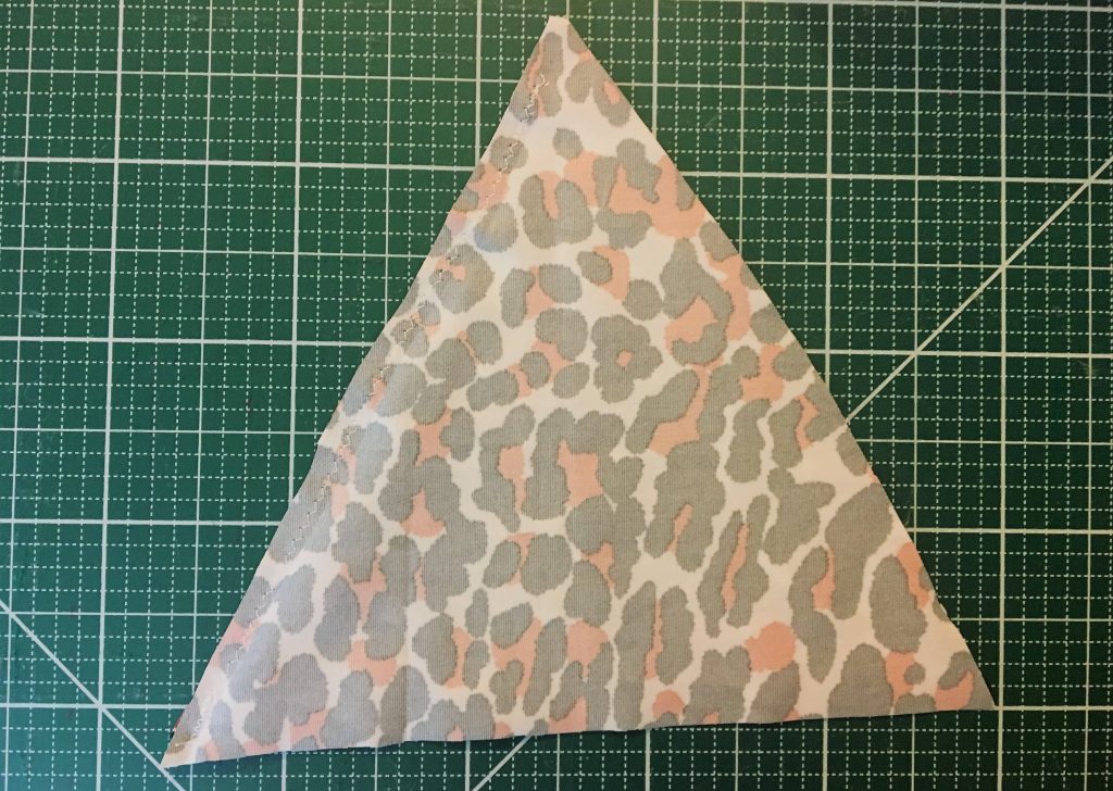 Triangles Leopard Top Right Sides Together