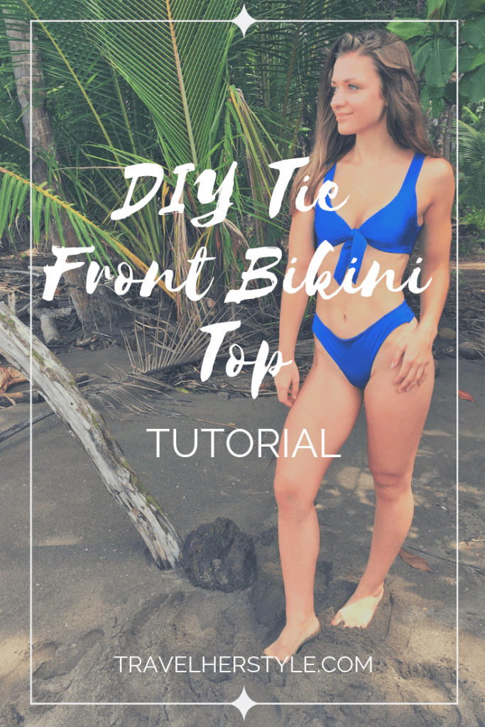 How to Make a Front DIY Bikini Top - Travel Her Style